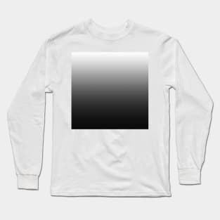 White to Grey to Black Gradient Long Sleeve T-Shirt